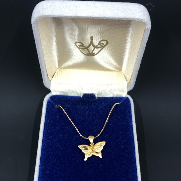 14K gold Butterfly pendent - Picture 6 of 11